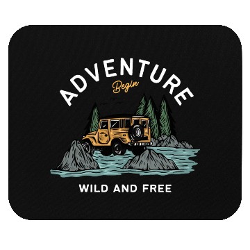 Discover Light Blue Illustration Adventure Mouse Pads