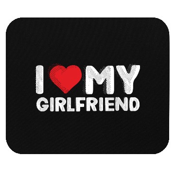 Discover I Love My Girlfriend Red Heart Boyfriend I Love Mouse Pads
