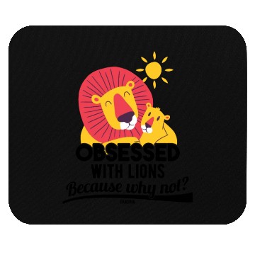 Discover Lion lying in the African sun Mouse Pads