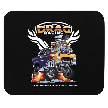 Discover Funny Drag Racing Race Drivers & Bracket Racing Fa Mouse Pads