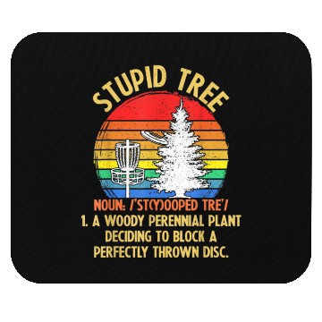 Discover Vintage Sunset Stupid Tree Disc Golf Lover Mouse Pads