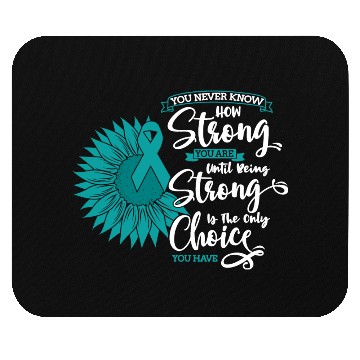 Discover Cervical Cancer Awareness Month Teal Sunflower Mouse Pads