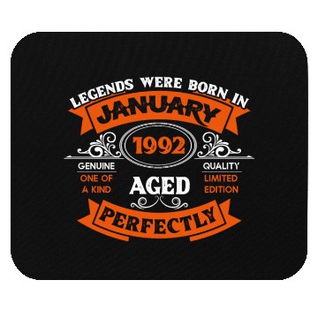 Discover Legends Were Born In January 1992 Birthday Gift Mouse Pads