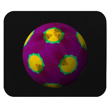Discover Purple 3D Sphere with Green Symmetric Shape Mouse Pads