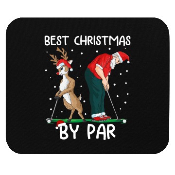 Discover Golf Reindeer Golfer Christmas Santa Claus Golfing Mouse Pads