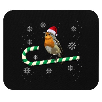 Discover Robin Bird Watching Redbreast Birding Christmas Mouse Pads