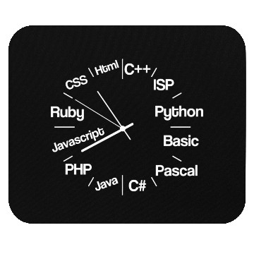 Discover Computer Programmer Clock Programming & Coding No Mouse Pads