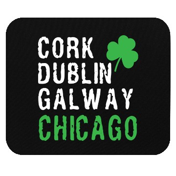 Discover Chicago St Patricks Day Irish Cities Chicago Shamr Mouse Pads