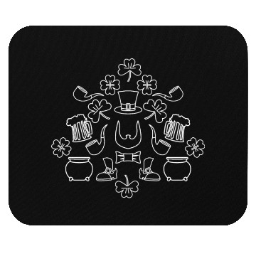 Discover Patricks day Symbol set fo holiday in Ireland Mouse Pads