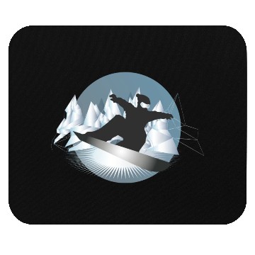 Discover Snowboarding in the mountains for snowboarders Mouse Pads