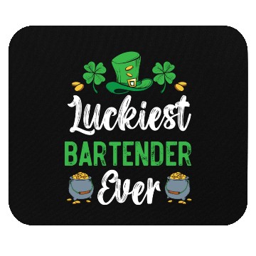 Discover Luckiest Bartender Ever St. Patrick's Saint Pattys Mouse Pads