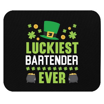 Discover Luckiest Bartender Ever St. Patrick's Saint Pattys Mouse Pads
