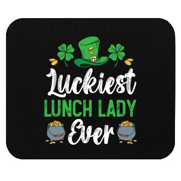 Discover Luckiest Lunch Lady Ever St. Patrick's Day Mouse Pads