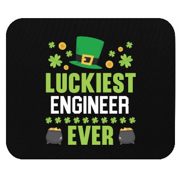 Discover Luckiest Engineer Ever St. Patrick's Saint Pattys Mouse Pads