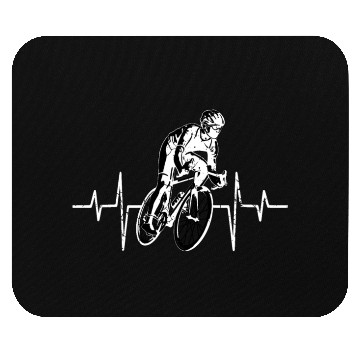 Discover Cycling Heartbeat, Racing lover, Bicycle Line Bike Mouse Pads
