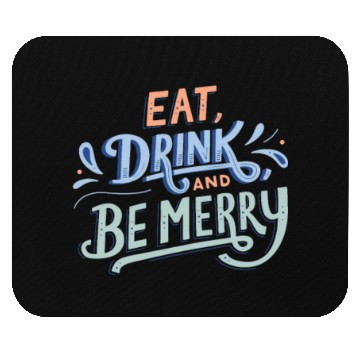 Discover Black Vibrant Typography Merry Christmas Mouse Pads