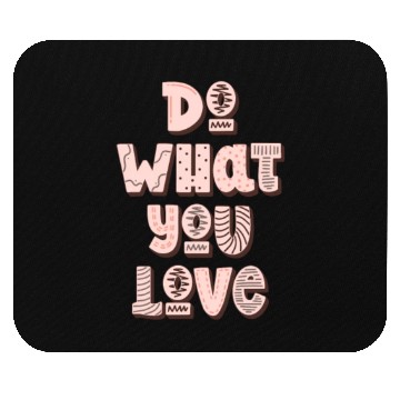 Discover Black Typographic Quote Motivational Mouse Pads