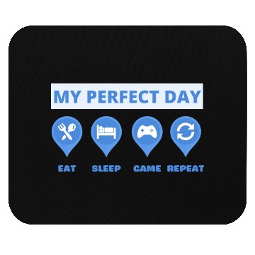 Discover Eat sleep game repeat video game funny Mouse Pads