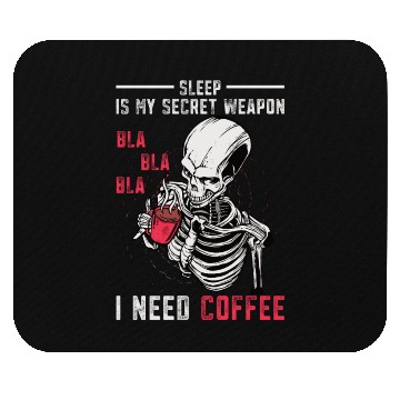 Discover Skeleton Drinking Coffee Medical Student Mouse Pads
