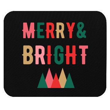 Discover Merry and Bright Christmas tree Mouse Pads