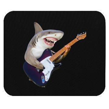 Discover Shark jamming on an electric guitar Mouse Pads