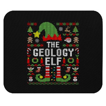 Discover Funny The Geology Elf Ugly Christmas Mouse Pads