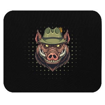 Discover Wild Boar Hunter Hunting Forest Mouse Pads