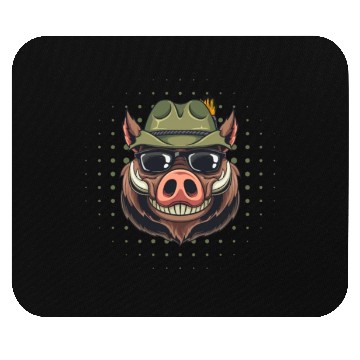 Discover Wild Boar Hunter Hunting Forest Mouse Pads