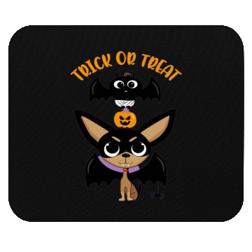 Discover Trick-or-treating Vampire Chihuahua with Bat Mouse Pads