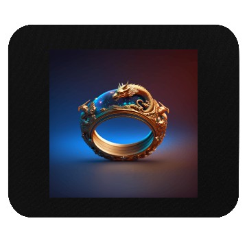 Discover Dragon space ring Mouse Pads