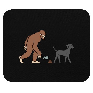 Discover Bigfoot Sasquatch Poop Great Dane Mouse Pads