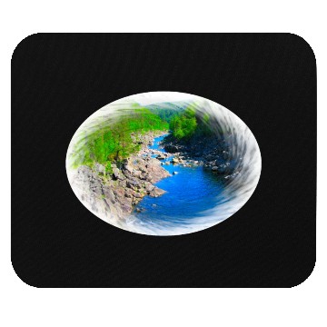Discover A river running through a valley in the wilderness Mouse Pads