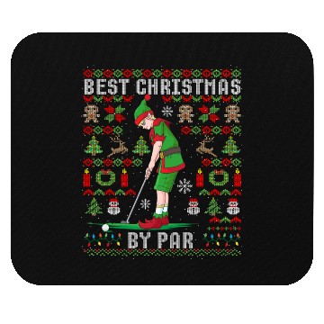 Discover Golf Elf Pun Golfer Ugly Christmas Golfing Mouse Pads