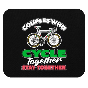 Discover Cycling Cyclist Couple Mouse Pads