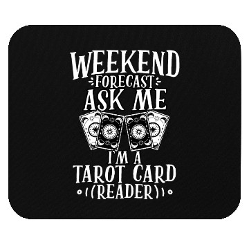 Discover Weekend Forecast Funny Tarot Card Cartomancy A Mouse Pads