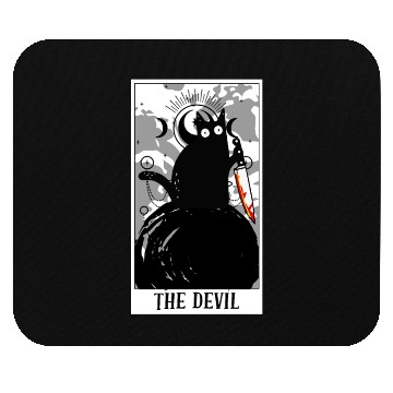 Discover The Devil Tarot Card Funny Cat Tarot Card A Tarot Mouse Pads
