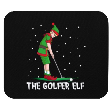 Discover The Golfer Elf Golf Christmas Golfing Mouse Pads