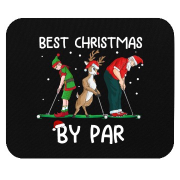 Discover Golf Elf Golfer Christmas Santa Claus Golfing Mouse Pads