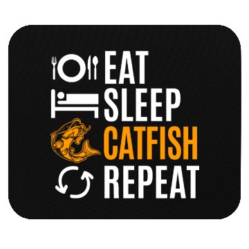 Discover Eat Sleep Catfish Repeat Mouse Pads