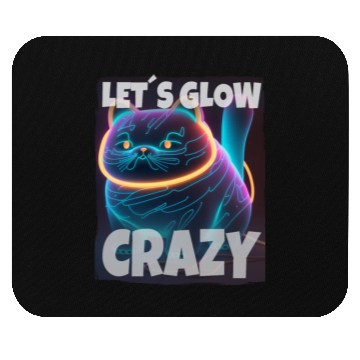 Discover Lets Glow Crazy Cat Kitten Fluffy Cat Mouse Pads