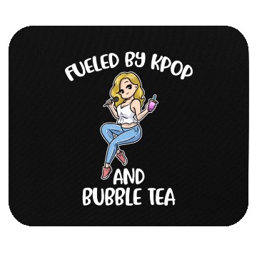 Discover Fueled By Kpop And Bubble Tea Funny Kpop Gift Mouse Pads