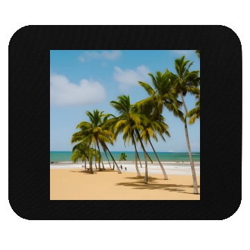 Discover Calm beach with palm trees Mouse Pads