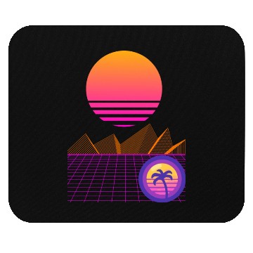 Discover Synthwave Mountain Mouse Pads