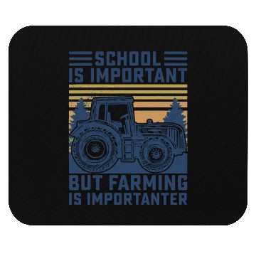 Discover But Farming is Importanter Farmer Tractor Funny Fa Mouse Pads