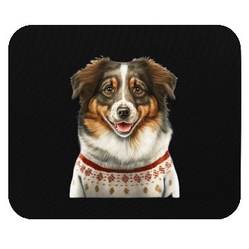 Discover Cute Australian Shepherd Christmas Mouse Pads