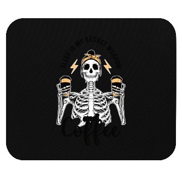 Discover Skeleton Drink Tired Mom needs Coffee Mouse Pads