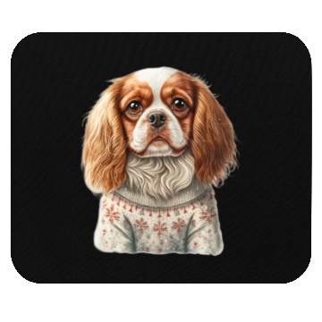Discover Cute Cavalier King Charles Spaniel Christmas Mouse Pads