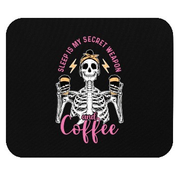 Discover Skeleton Drink Tired Mom needs Coffee Mouse Pads