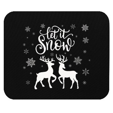 Discover Let it snow with deer Mouse Pads