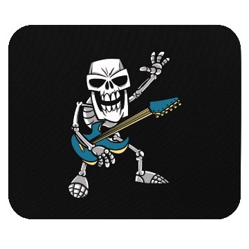 Discover Rock & Roll Skeleton Guitar Music Lover Rockstar Mouse Pads